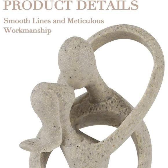 SandstoneResin Lover HugKiss Style AbstractSculpture Statue Collectible Figurine - Picture 6 of 6